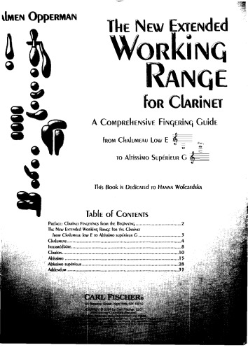 The new extended working range for clarinet