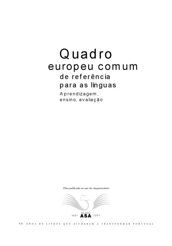 Quadro europeu comum de referência para as línguas: Aprendizagem, ensino, avaliação