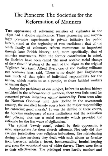 Vice and vigilance: Purity movements in Britain since 1700