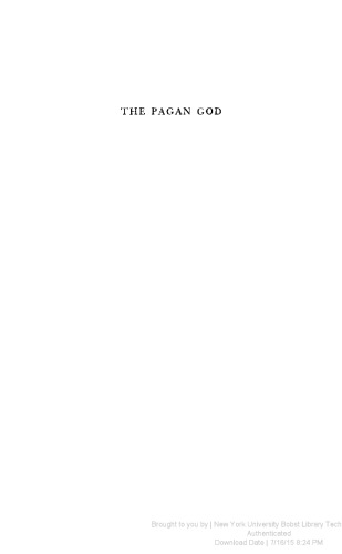 The Pagan God: Popular Religion in the Greco–Roman Near East