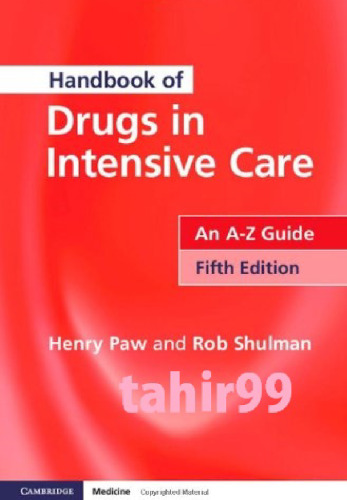 Handbook of Drugs in Intensive Care: An A-Z Guide