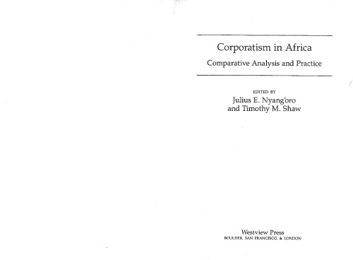 Corporatism in Africa: comparative analysis and practice