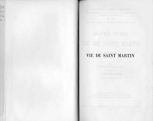 Vie de Saint Martin Commentaire (suite), index, tome III