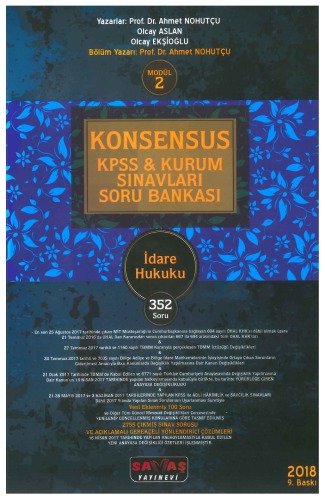KONSENSUS: KPSS & Kurum Sınavları Soru Bankası. İdare Hukuku