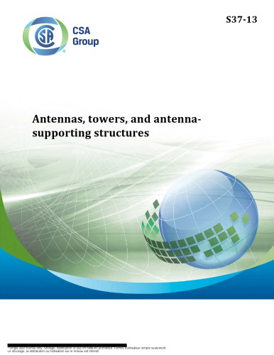 CSA S37-13 - Antennas, towers, and antenna-supporting structures