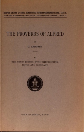 The Proverbs of Alfred