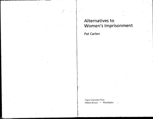 Alternatives to women’s imprisonment