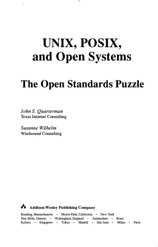UNIX, POSIX, and Open Systems: The Open Standards Puzzle