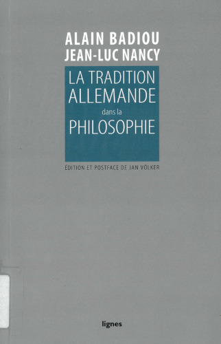 La tradition allemande dans la philosophie
