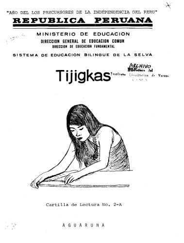 Tijigkas. Cartilla de Lectura № 2-A