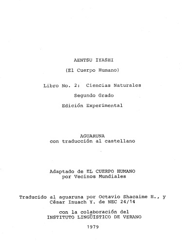 Aentsu iyashi (El Cuerpo Humano)