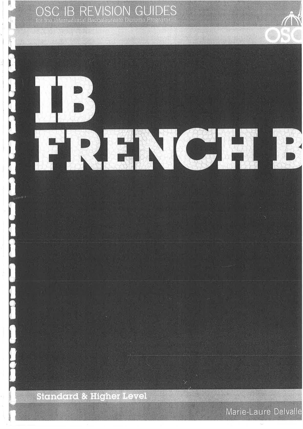 IB French B Higher and Standard Level