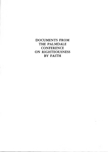 Documents from the Palmdale Conference on Righteousness by Faith