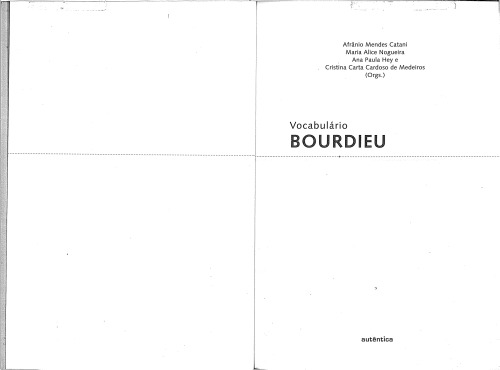 Vocabulário Bourdieu