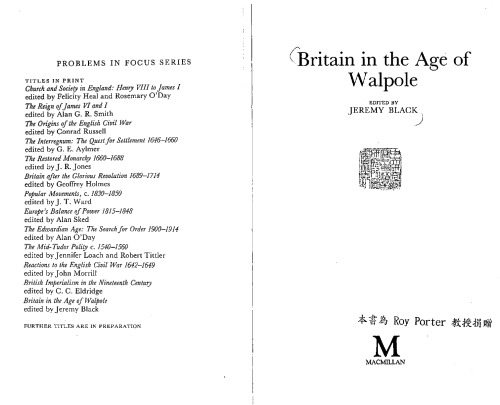Britain in the Age of Walpole