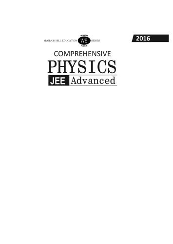 Comprehensive Physics — JEE Advanced 2016