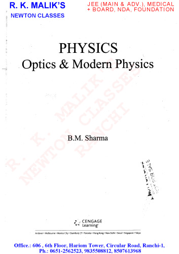 Physics for JEE/ISEET: Optics & Modern Physics