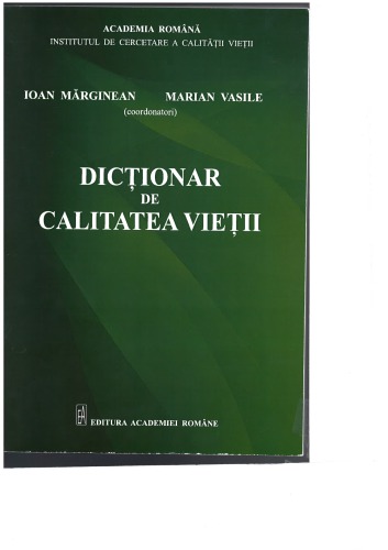 Dicționar de calitatea vieții