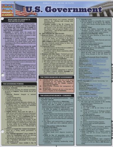 US Government Quickstudy Barcharts