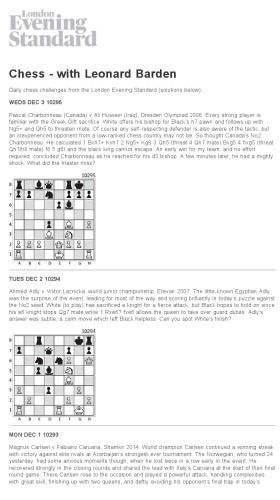 Daily Chess Puzzles from the London Evening Standard