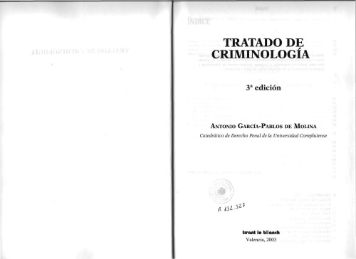Tratado de Criminología