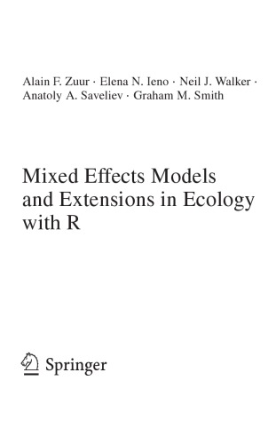 Mixed Effects Models and Extensions in Ecology with R