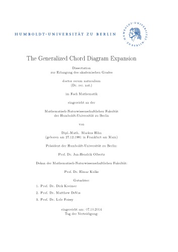 The Generalized Chord Diagram Expansion