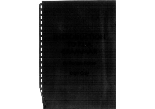 Introduction to the Kija Language