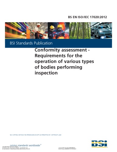 BS EN ISO-IEC-17020-2012-Conformity Assessment Requirements For The Operation Of varios Types Of Bodies Performing Inspection