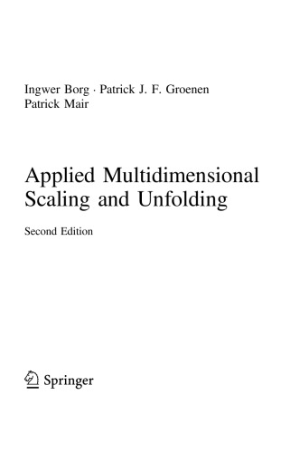 Applied Multidimensional Scaling and Unfolding