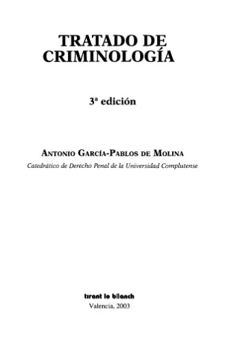 Tratado de Criminología