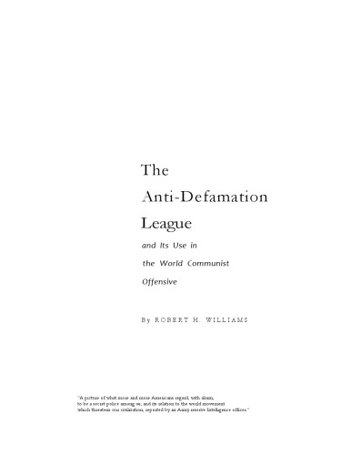 The Anti-Defamation League and Its Use in the World Communist Offensive