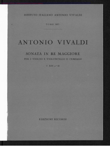 Sonata in re maggiore