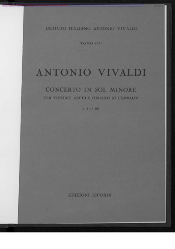 Concerto in sol minore