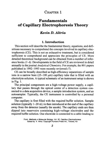 Capillary Electrophoresis Guidebook. Principles, Operation, and Applications