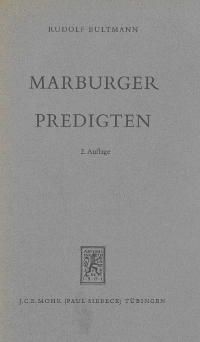 Marbuger Predigten