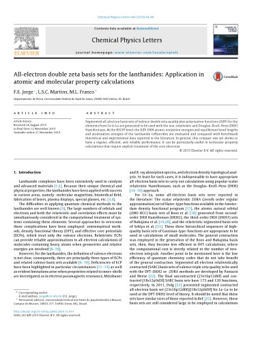 All-electron double zeta basis sets for the lanthanides: Application inatomic and molecular property calculations [article]