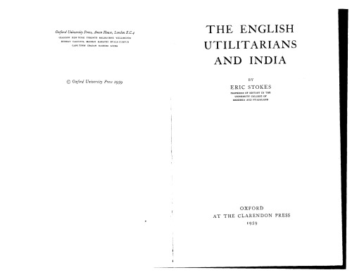 The English Utilitarians and India