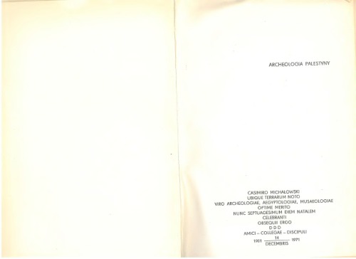 Archeologia Palestyny: praca zbiorowa