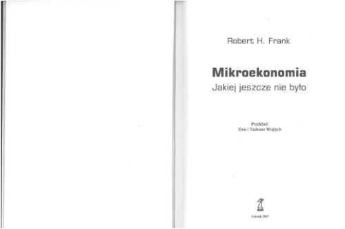 Mikroekonomia jakiej jeszcze nie było