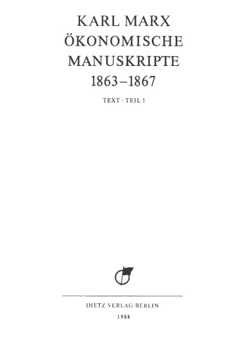 MEGA² II.4.1 - Manuskripte 1863-1867 - Teil 1