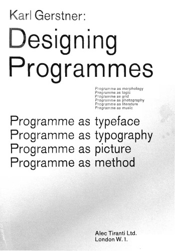 Designing Programmes