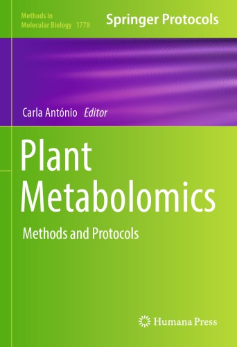 Plant metabolomics: methods and protocols