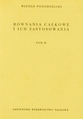 Równania całkowe i ich zastosowania