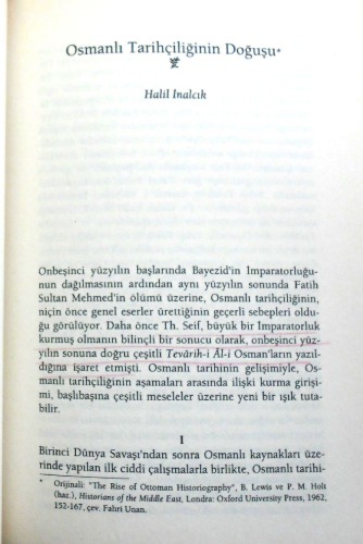 Osmanlı Tarihçiliğinin Doğuşu