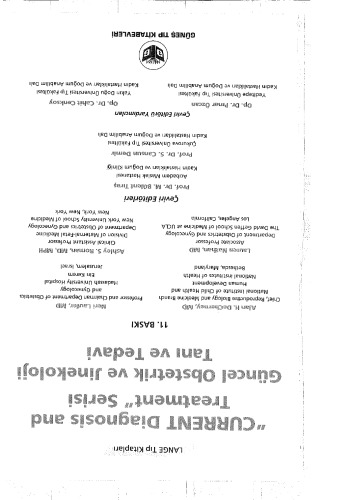 Güncel Obstetrik ve Jinekoloji Tanı veTedavi