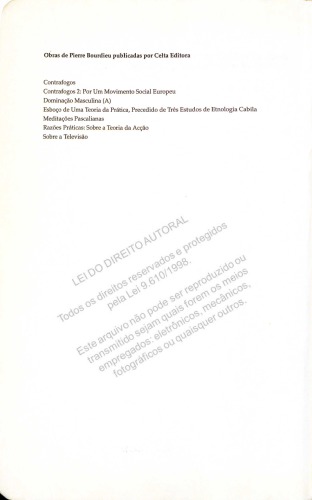 Esboço de uma teoria da prática, precedido de três estudos de etnologia cabila