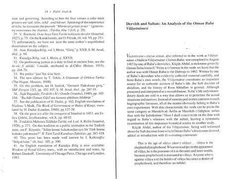 Dervish and Sultan An Analiysis of the Otman Baba Vilayetnamesi