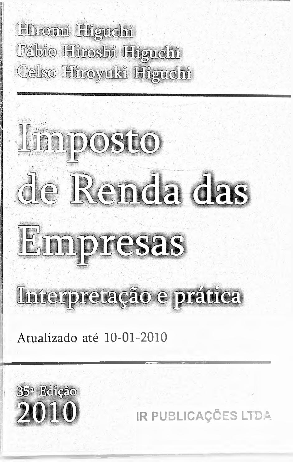 Imposto de Renda das Empresas Interpretação e Prática