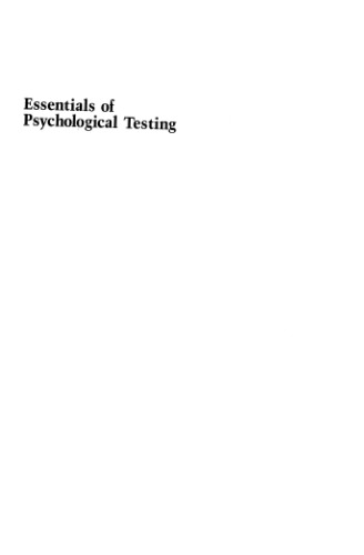 Essentials of Psychological Testing
